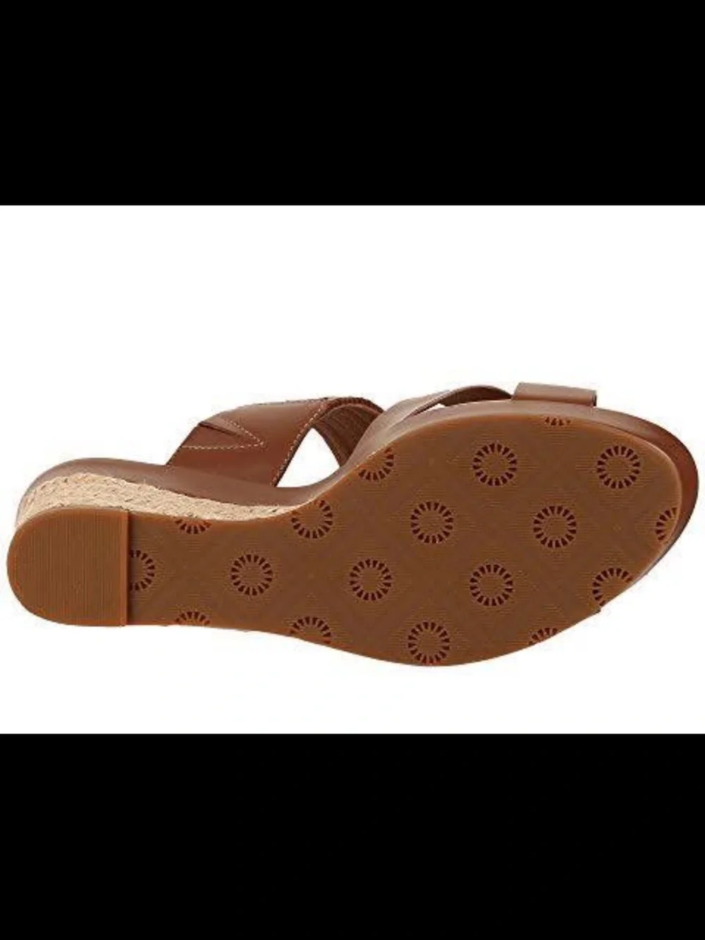 UGG Women’s Brown Braided Espadrille Wedge Sandals